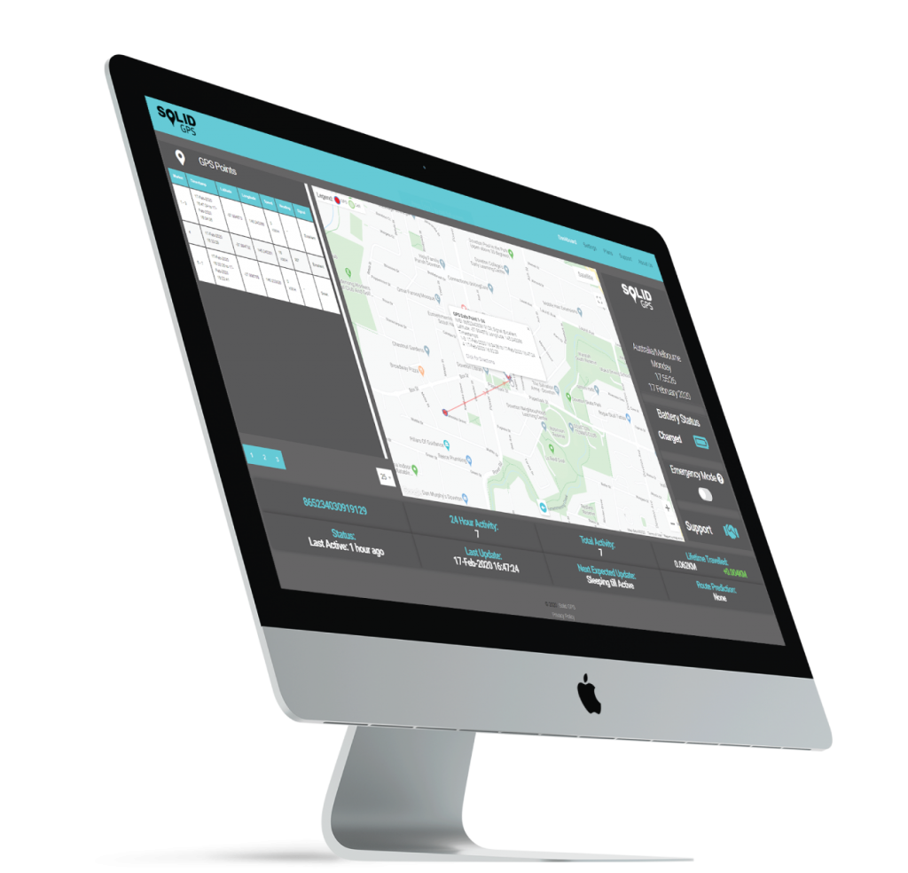 Solid GPS Dashboard on a Computer