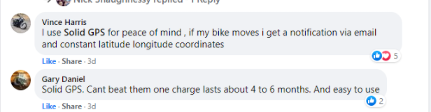 Solid GPS Motorcycle Testimonial 2