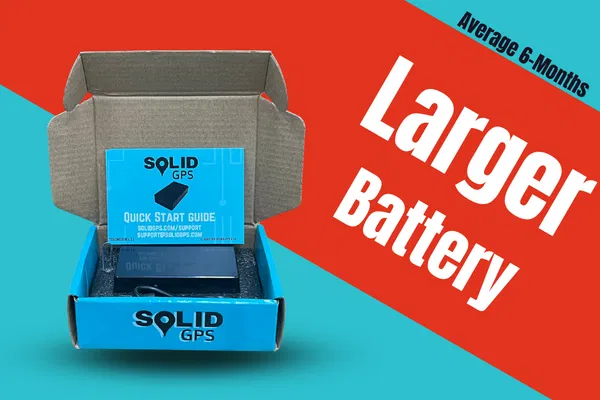 Solid GPS Tracker in a box with 6 months larger battery life