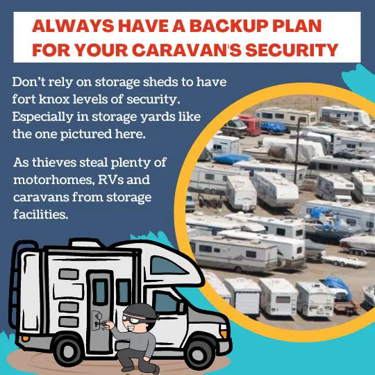 Always Have a Backup Plan for Caravan Security Infographic reminding you to have a backup plan for your caravan’s security