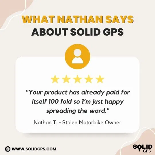 Customer Review About Solid GPS Infographic showing a customer review about Solid GPS