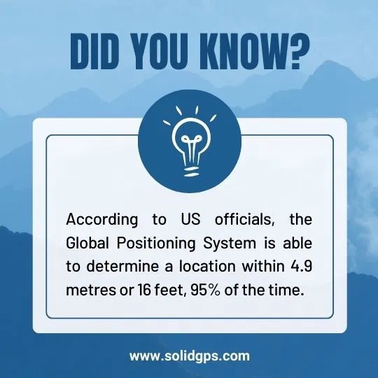 Did You Know? GPS Accuracy Facts Infographic showing how accurate GPS technology is