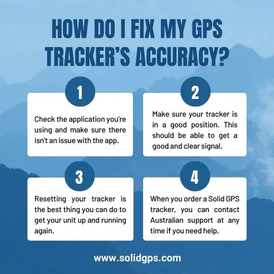 How to Fix a GPS Tracker’s Accuracy Infographic explaining how to fix a GPS tracker’s accuracy issues
