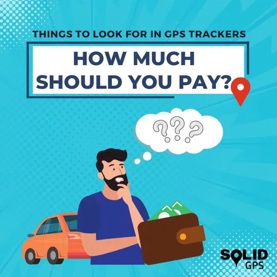 Infographic explaining how much you should pay for a GPS tracker