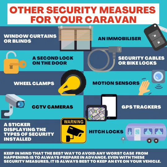 Other Security Measures for Your Caravan Infographic showing other security measures for your caravan