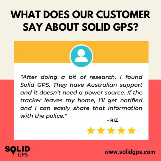Solid GPS Customer Review Infographic showing a Solid GPS customer review