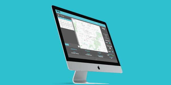 Live tracking dashboard on desktop