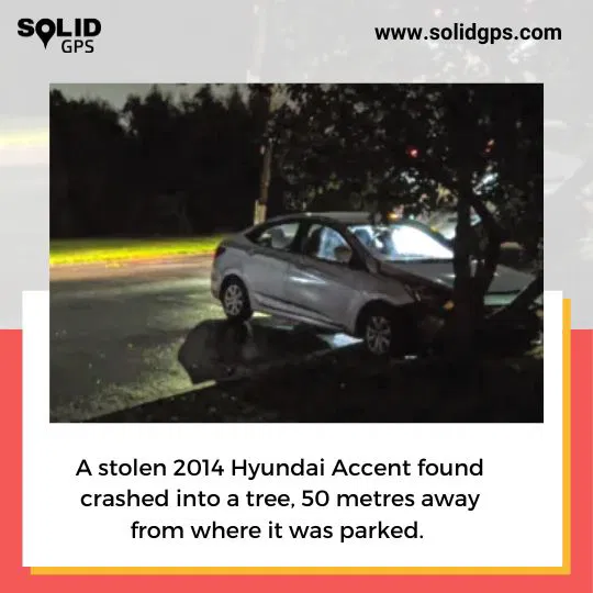 Stolen 2014 Hyundai Accent Photo of a stolen 2014 Hyundai Accent