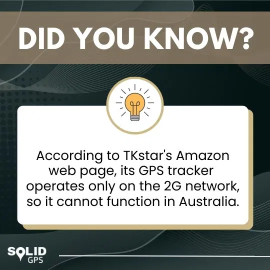 TKSTAR GPS Tracker Fact Infographic showing a fact about TKSTAR GPS trackers