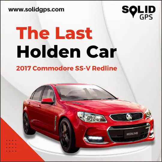 Photo of the last Holden car produced, the 2017 Commodore SS-V Redline