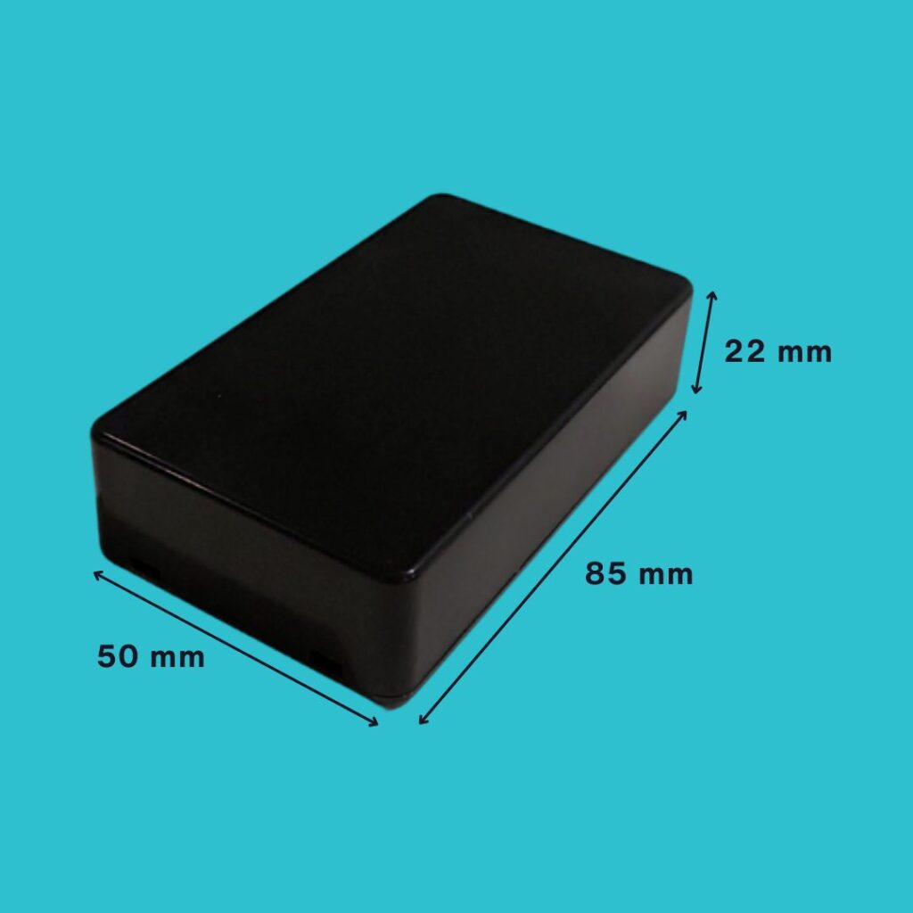 Solid GPS tracker shown with measurements